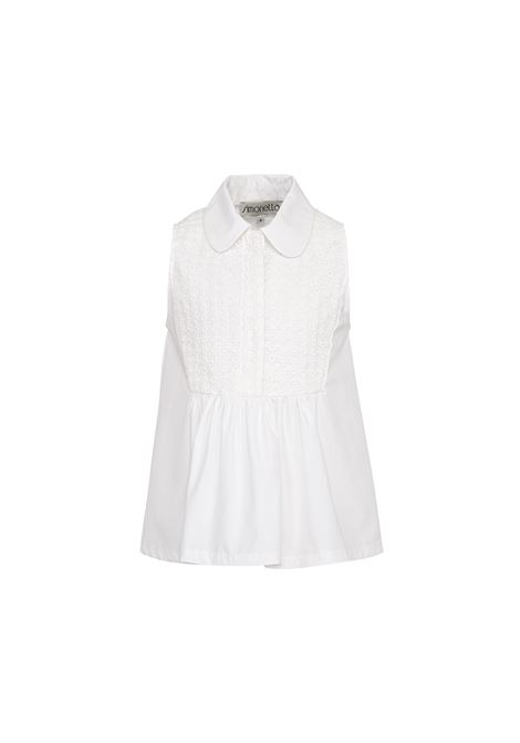 Camicia In Cotone Operato Bianco SIMONETTA | SS5A92-P0072100