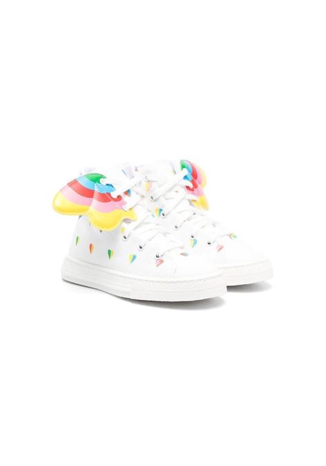 White High Top Sneakers with Heart and Wings Print STELLA MCCARTNEY KIDS | TS0A66-Z1157101