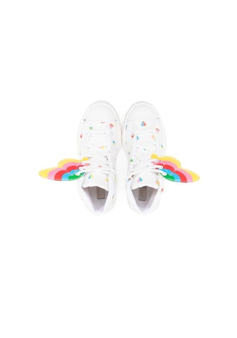 White High Top Sneakers with Heart and Wings Print STELLA MCCARTNEY KIDS | TS0A66-Z1157101