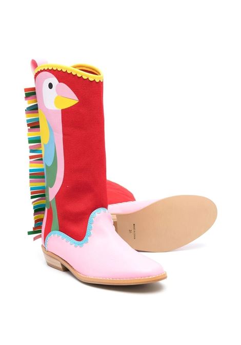 Texan Boots with Fringes and Parrot Print STELLA MCCARTNEY KIDS | TS0A76-Z1167999