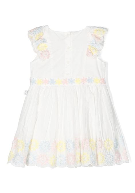 White Dress with Crochet Flowers STELLA MCCARTNEY KIDS | TS1152-Z0142101