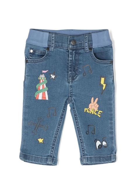 Jeans Slim Fit Blu con Stampa Disegni STELLA MCCARTNEY KIDS | TS6670-Z0153614