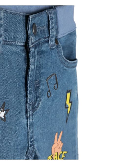 Blue Slim Fit Jeans with Pattern Print STELLA MCCARTNEY KIDS | TS6670-Z0153614