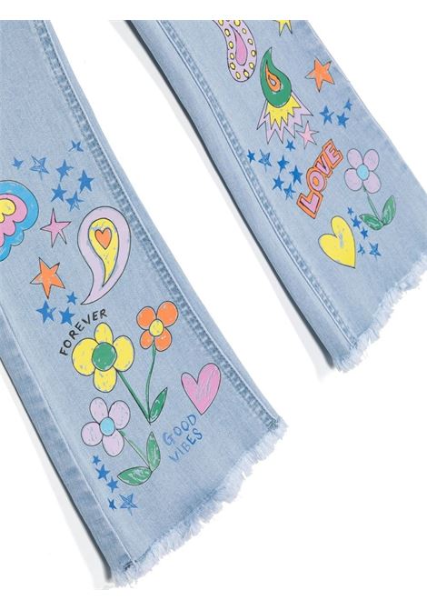 Jeans A Zampa con Stampa Disegni STELLA MCCARTNEY KIDS | TS6A20-Z0153604