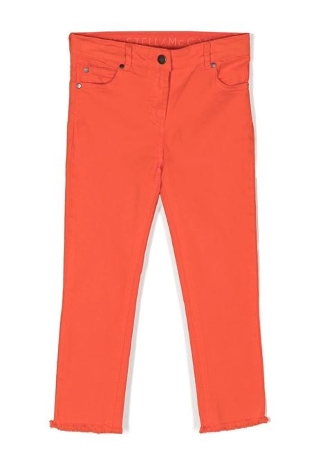 Orange Straight Leg Five Pocket Trousers STELLA MCCARTNEY KIDS | TS6F20-Z0156412
