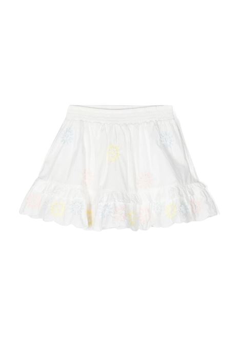 Ivory Skirt with Ruffles and Crochet Flowers STELLA MCCARTNEY KIDS | TS7A41-Z1142101EM