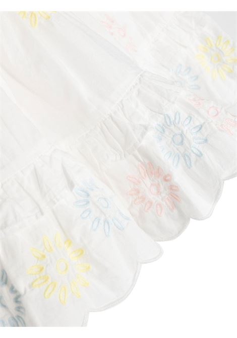 Ivory Skirt with Ruffles and Crochet Flowers STELLA MCCARTNEY KIDS | TS7A41-Z1142101EM