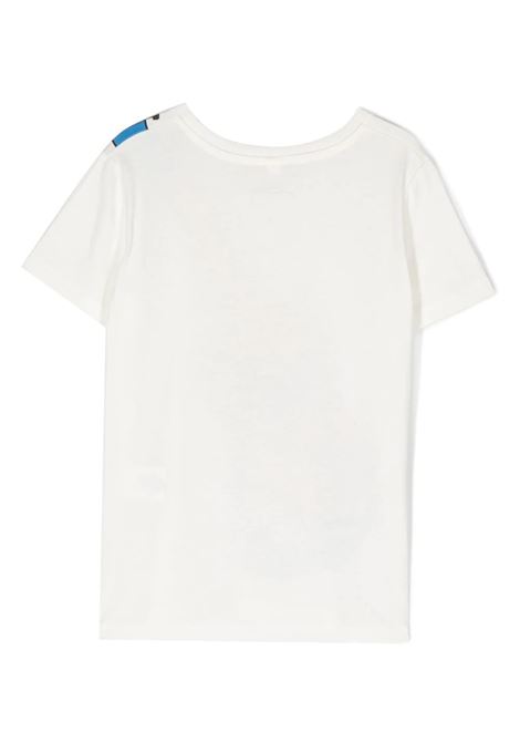 White T-Shirt With Hippie Guitar Print STELLA MCCARTNEY KIDS | TS8A01-Z0434101