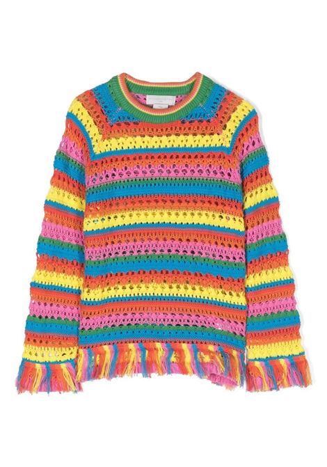 Rainbow Striped Crochet Sweater STELLA MCCARTNEY KIDS | TS9A50-Z1146999