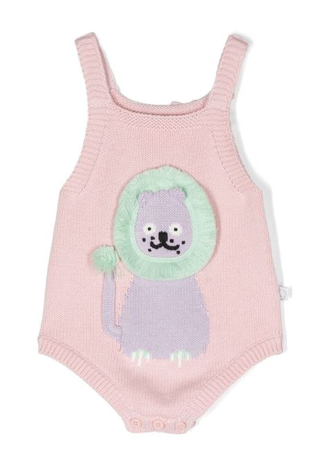 Pink Knitted Body with Lion Inlay STELLA MCCARTNEY KIDS | TSA102-Z1144503
