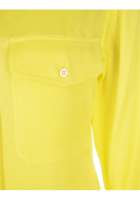 Yellow Satin Shirt with Double Pocket STELLA MCCARTNEY | 620046-3BU3707201