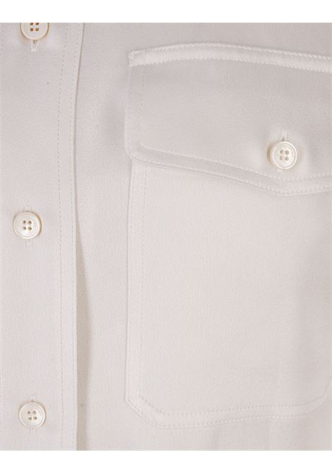 Camicia in Satin Bianco con Doppio Taschino STELLA MCCARTNEY | 620046-3BU3709100