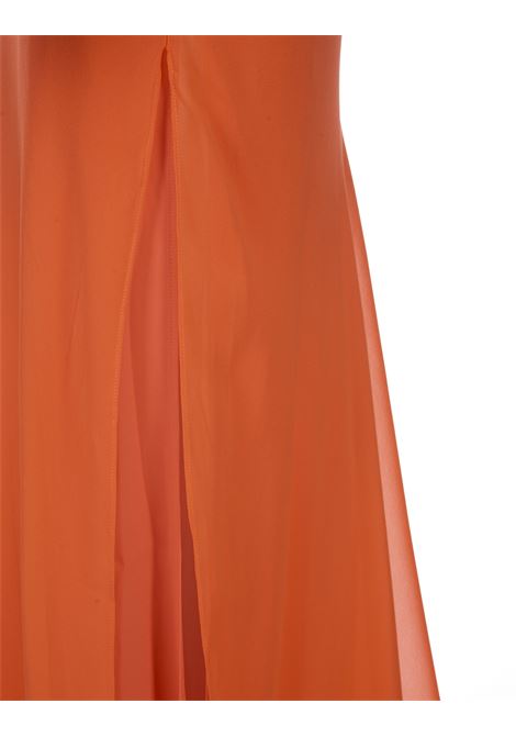 Coral Silk Isabelle Maxi Dress THE ANDAMANE | TM130132ATNS041