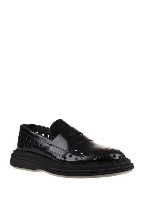 Victor Loafer In Black Perforated Leather THE ANTIPODE | VICTOR150