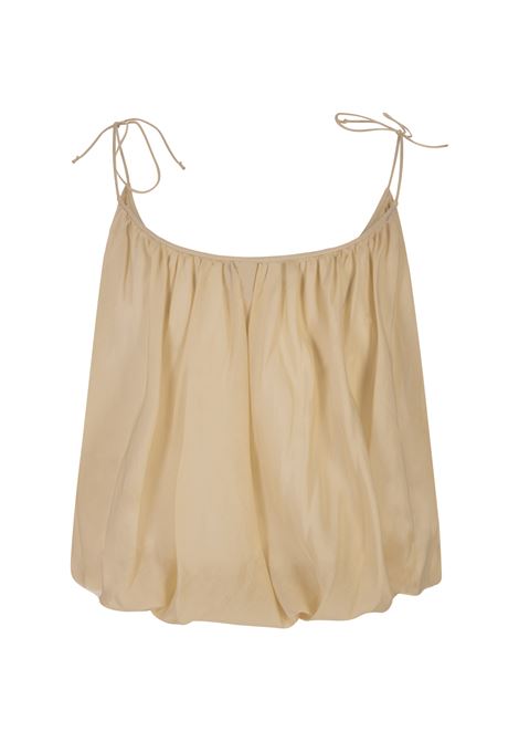 Pale Khaki Top With Laces On The Shoulders TORY BURCH | 150421983