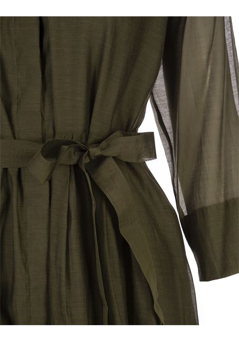 Olive Green Sial Dress 'S MAX MARA | 2419221133600036