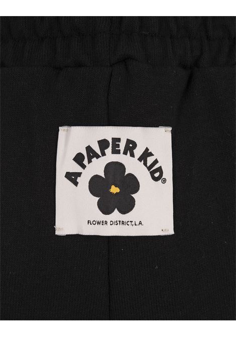 Black Shorts With Back Logo Label A PAPER KID | S4PKUABE018110