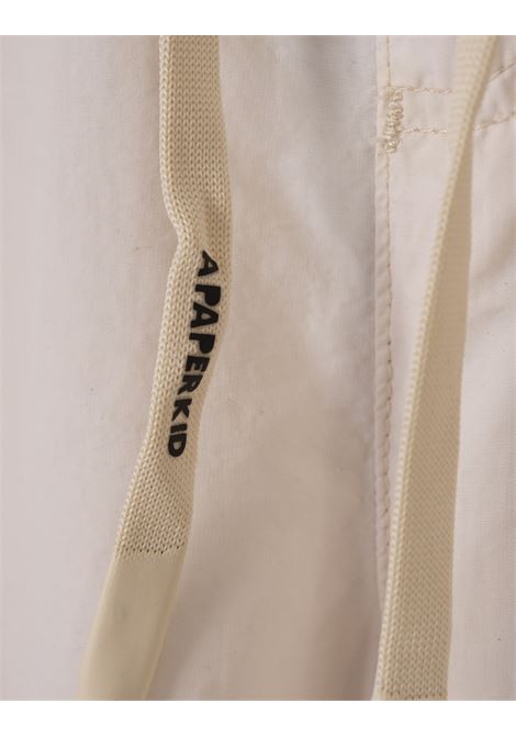 White Cargo Trousers With Logo A PAPER KID | S4PKUAPA011013