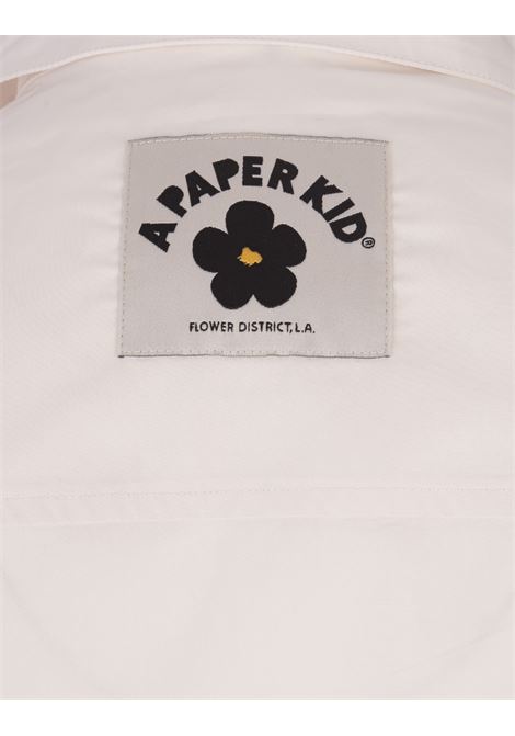 Camicia Corta Bianca Con Logo A PAPER KID | S4PKUASI033013