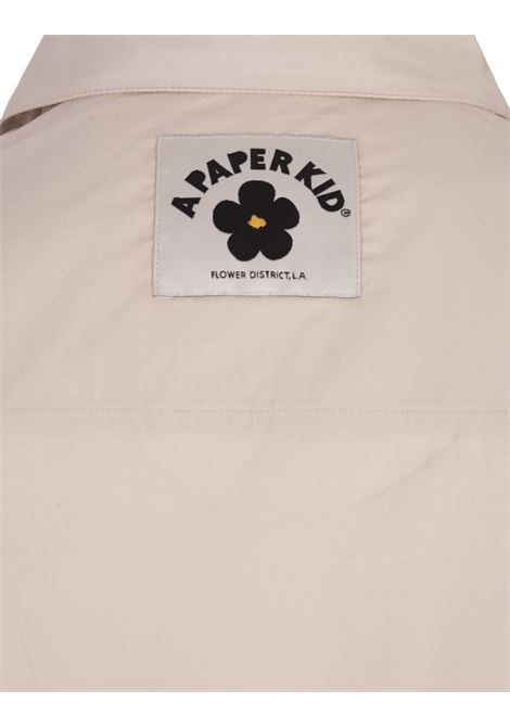 Camicia Corta Sabbia Con Logo A PAPER KID | S4PKUASI033092