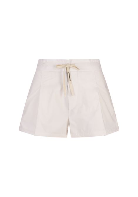 White Poplin Shorts With Back Logo A PAPER KID | S4PKWOSH040013