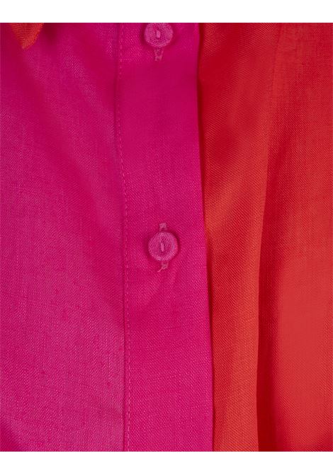Red and Fuchsia Short Shirt with Knot ALESSANDRO ENRIQUEZ | AES02-LN/BLN387