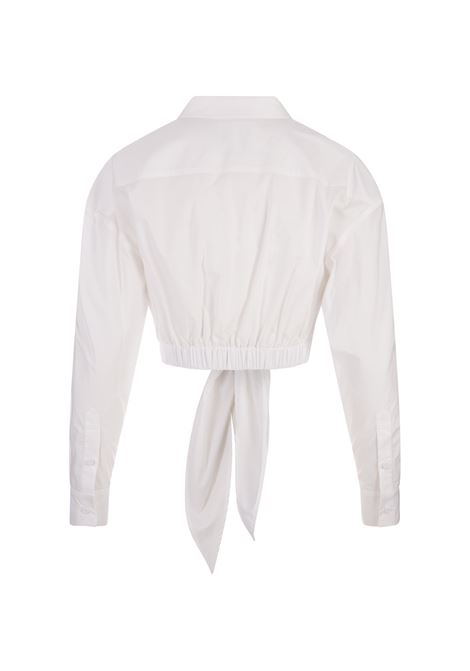 White Cotton Shirt With Knot ALESSANDRO ENRIQUEZ | AES02-PO/UPOU000