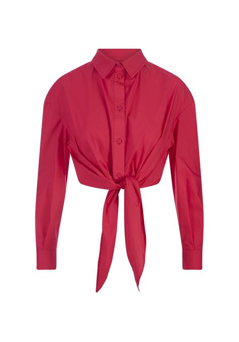Red Popelin Shirt With Knot ALESSANDRO ENRIQUEZ | AES02-PO/UPOU027
