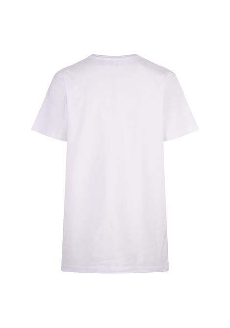 White T-Shirt With Blue Amore Print ALESSANDRO ENRIQUEZ | AES102-CO019AMO