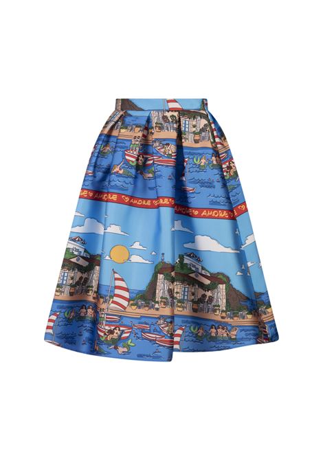 Midi Skirt With Marzameni Print ALESSANDRO ENRIQUEZ | AESK01-DU/PMARZ