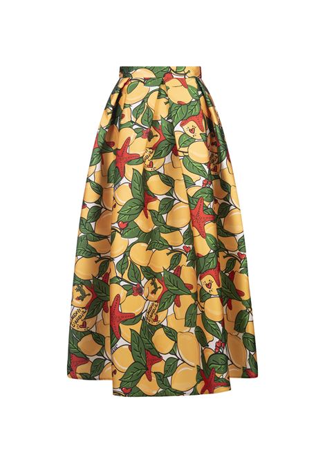 Long Skirt With Lemons Print ALESSANDRO ENRIQUEZ | AESK02-DULIM-ST-LIMONI
