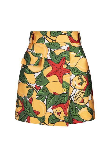 Short Skirt With Lemons Print ALESSANDRO ENRIQUEZ | AESK05-DULIM-ST-LIMONI