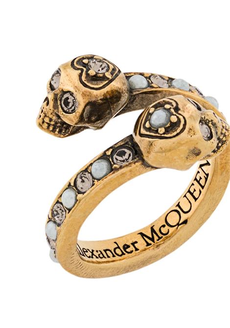 Skull Wrap-Around Ring in Gold ALEXANDER MCQUEEN | 553657-J160T7124
