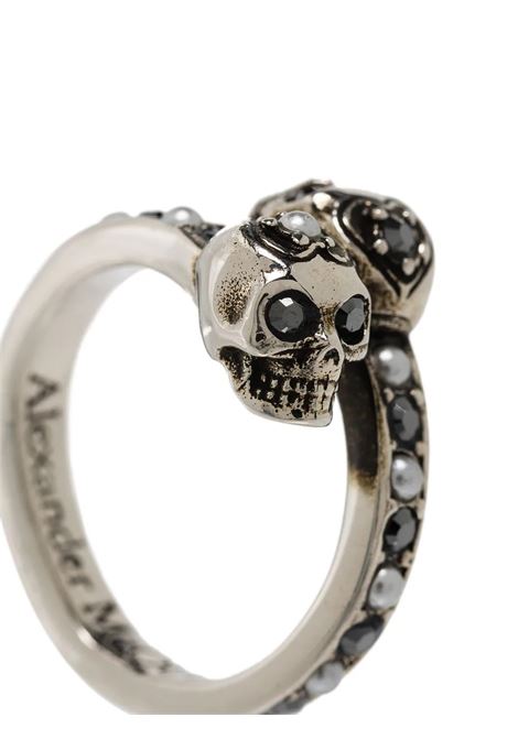 Skull Wrap-Around Ring in Silver ALEXANDER MCQUEEN | 553657-J160Y1328