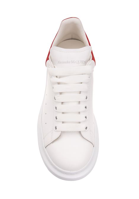 White Oversized Sneakers With Lust Red Suede Spoiler ALEXANDER MCQUEEN | 553680-WHGP79676