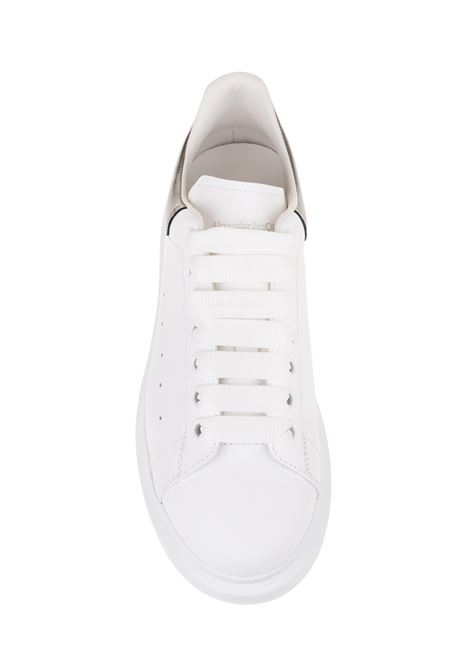 White Oversized Sneakers With Metallic Dark Grey Spoiler ALEXANDER MCQUEEN | 553770-WHFBU9042