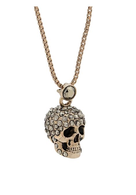Gold Skull Necklace With Pav? ALEXANDER MCQUEEN | 582694-J160K2077