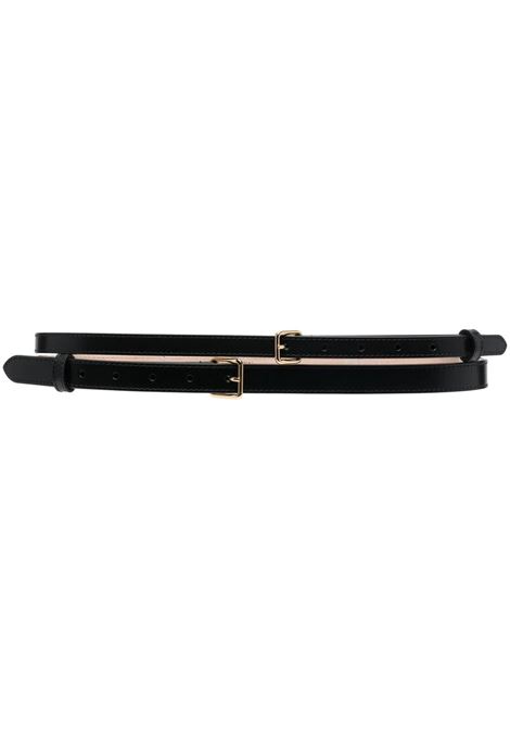 Black And Gold Double Thin Belt ALEXANDER MCQUEEN | 640944-1BR0T1000