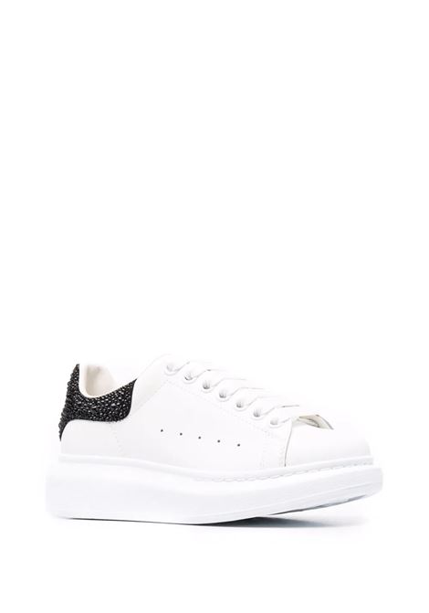 White Oversized Sneakers With Strass Black Spoiler ALEXANDER MCQUEEN | 666407-WIA4Z9581
