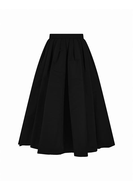 Black Curled Midi Skirt ALEXANDER MCQUEEN | 684284-QEACM1000