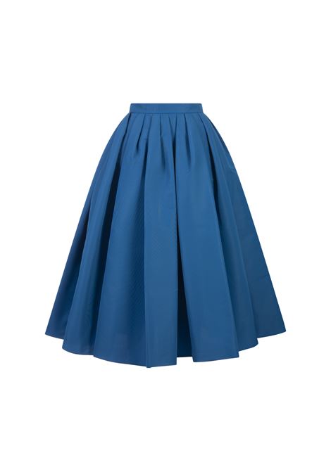 Lapis Lazuli Blue Curled Midi Skirt ALEXANDER MCQUEEN | 684284-QEACM4228