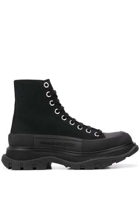 Black Tread Slick Ankle Boots ALEXANDER MCQUEEN | 697080-W4MV21000