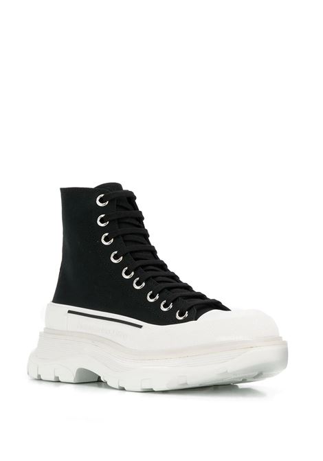 Black And White Tread Slick Ankle Boots ALEXANDER MCQUEEN | 697080-W4MV21070