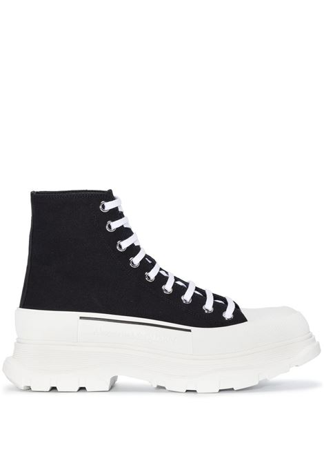 Black And White Tread Slick Ankle Boots ALEXANDER MCQUEEN | 705659-W4MV21070