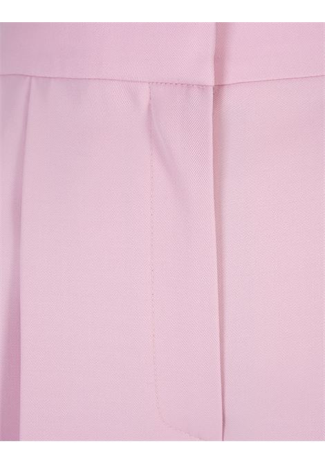 Wide Leg Trousers With Double Pleat in Light Pink ALEXANDER MCQUEEN | 708651-QJAAC5067
