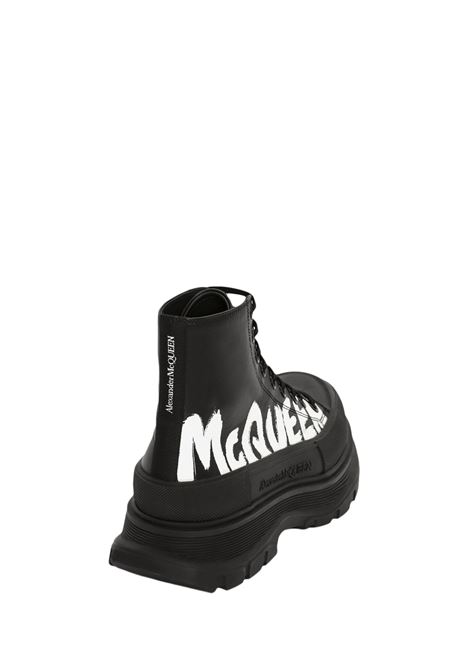 Black and White Tread Slick Ankle Boots ALEXANDER MCQUEEN | 711109-WIAT61070