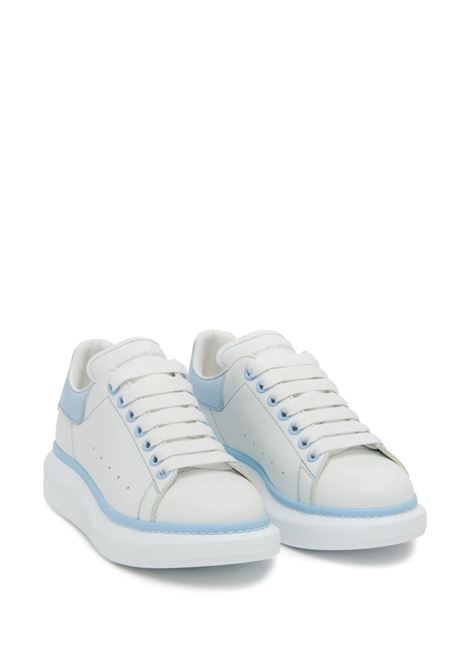 White Oversized Sneakers With Powder Blue Details ALEXANDER MCQUEEN | 718139-WIEEP9412