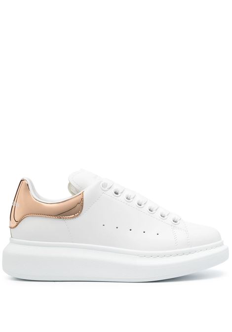 White Oversized Sneakers With Bronze Mirrored Spoiler ALEXANDER MCQUEEN | 718232-WIEE49094