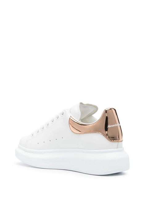 White Oversized Sneakers With Bronze Mirrored Spoiler ALEXANDER MCQUEEN | 718232-WIEE49094