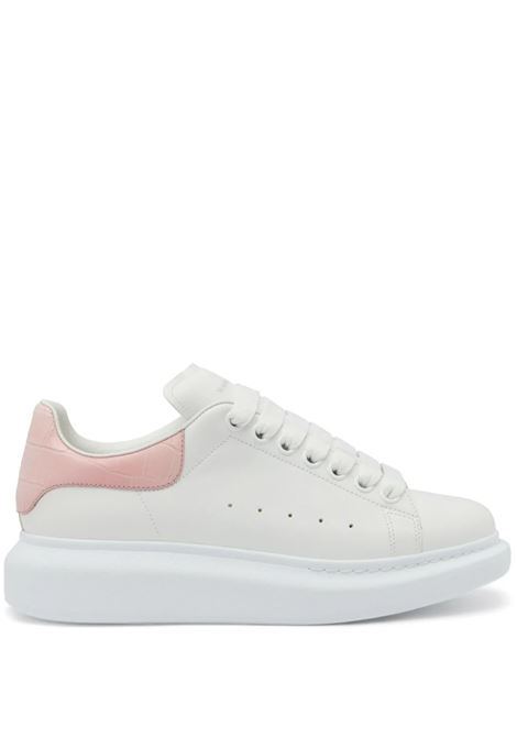 Oversized Sneakers in White And Clay With Crocodile Effect Spoiler ALEXANDER MCQUEEN | 718233-WIEE68742